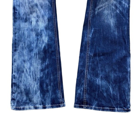 VO‎ Jeans Trendy Tie-Dye Style Blue Straight Legs Jeans Size 30 - Picture 4 of 16